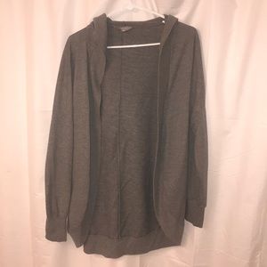 Grey hoodie cardigan